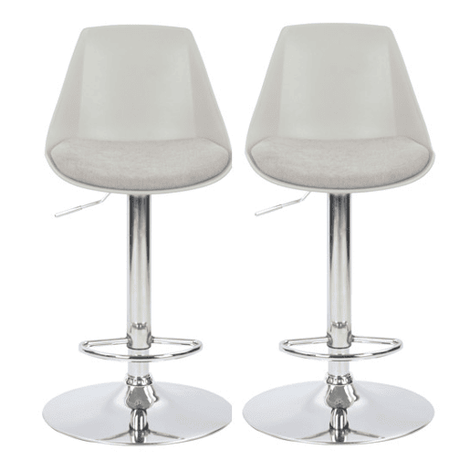 Conjunto de 2 bancos ajustáveis TOBY cinza