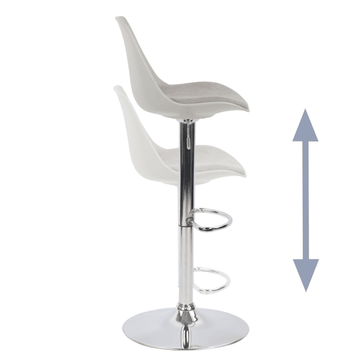 Conjunto de 2 bancos ajustáveis TOBY cinza
