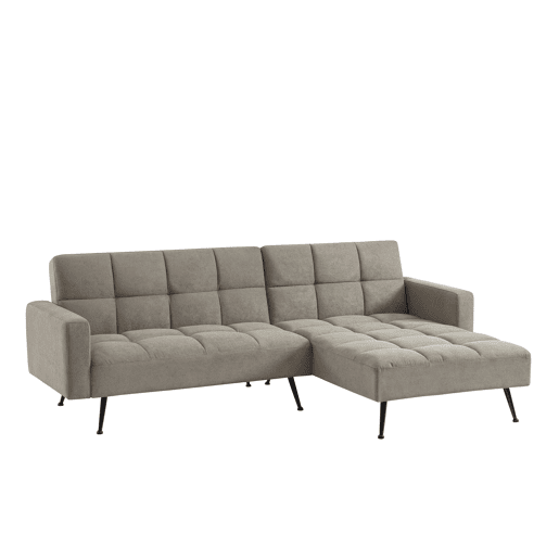 Chaise longue com cama FLO reversível 3 lugares cinza