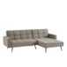 Chaise longue con cama FLO reversible 3 plazas gris Chaise longue con cama FLO reversible 3 plazas gris Gris