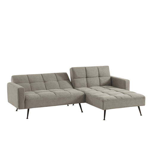 Chaise longue com cama FLO reversível 3 lugares cinza