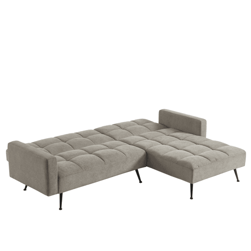 Chaise longue com cama FLO reversível 3 lugares cinza
