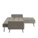 Chaise longue con cama FLO reversible 3 plazas gris Chaise longue con cama FLO reversible 3 plazas gris Gris