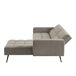 Chaise longue con cama FLO reversible 3 plazas gris Chaise longue con cama FLO reversible 3 plazas gris Gris