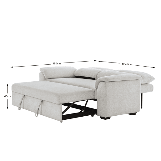 Sofá cama 3 lugares GINA cor cinza
