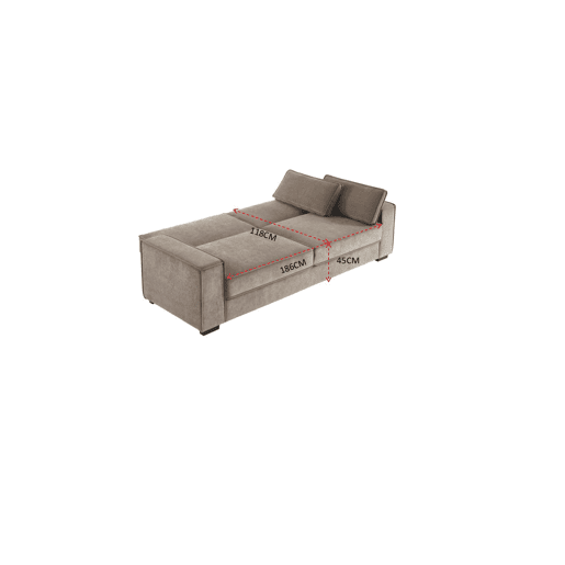 Sofá cama 3 lugares LILY cor cinza