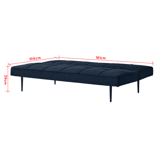 Sofá cama 3 lugares BOWY cor azul Sofá cama 3 lugares BOWY cor azul