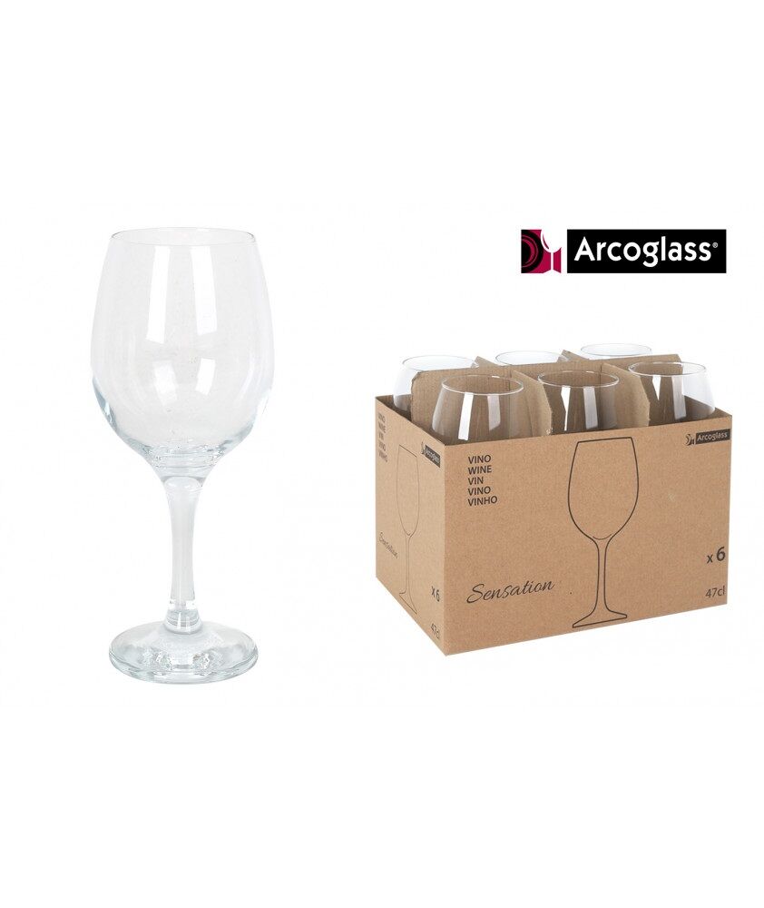 Set de 6 copas vino SENSATION 47cl transparentes