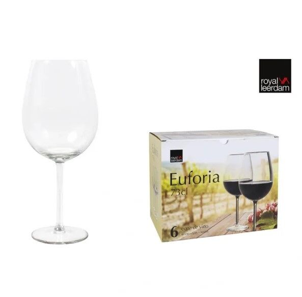 Set de 6 copas vino XXL EUFORIA 73cl transparentes