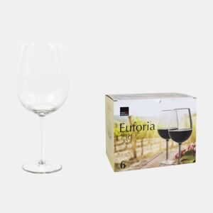 Conjunto de 6 copos de vinho XXL EUFORIA 73cl transparentes XXL