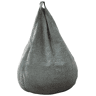 Puff pera VENUS cor cinza pele de borrego 85x110cm