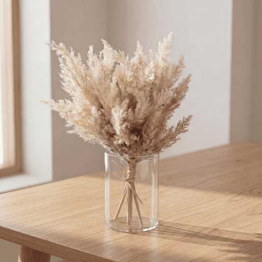Planta com flor artificial ERICA creme 39cm