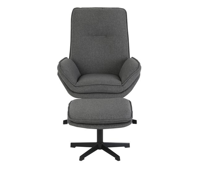 Sillón decorativo rotativo sara color gris