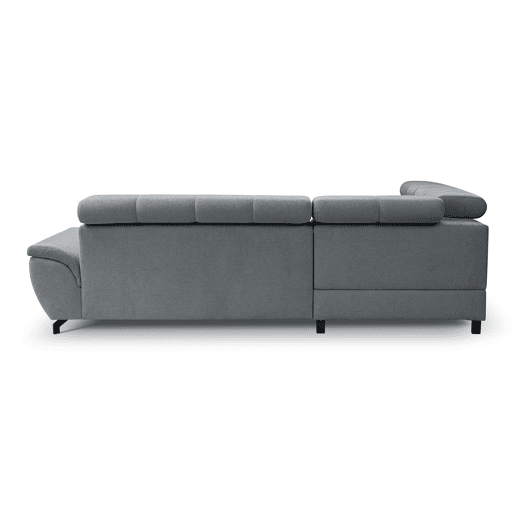 Sofá de canto com cama BENIX esquerda 4 lugares cinza