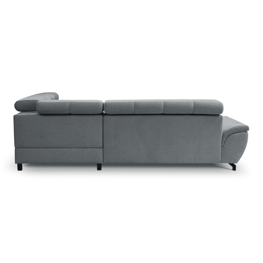 Sofá de canto com cama BENIX dereita 4 lugares cinza