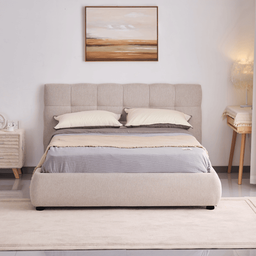 Cama WALDORF 150x190cm cor bege Cama WALDORF 150x190cm cor bege