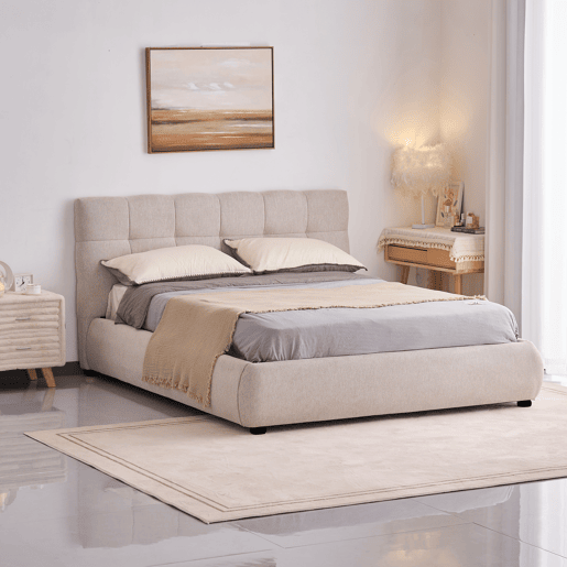 Cama WALDORF 150x190cm cor bege Cama WALDORF 150x190cm cor bege
