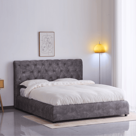 Cama BELMOND 160x200cm cor cinza