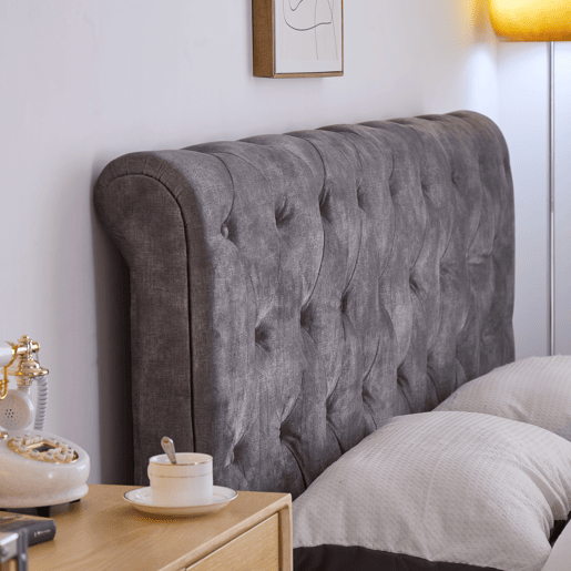 Cama BELMOND 160x200cm cor cinza