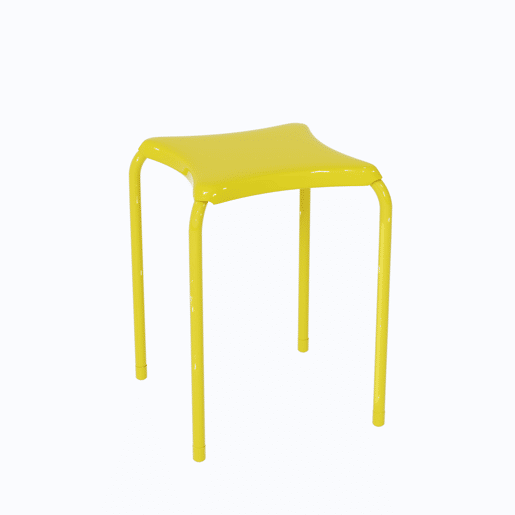Banco de cozinha MINT cor amarelo Banco de cozinha MINT cor amarelo
