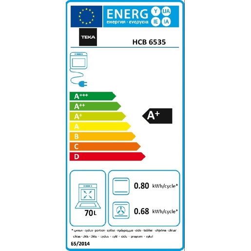 Forno elétrico TEKA HCB 6535 P SS pirolítico 70 litros