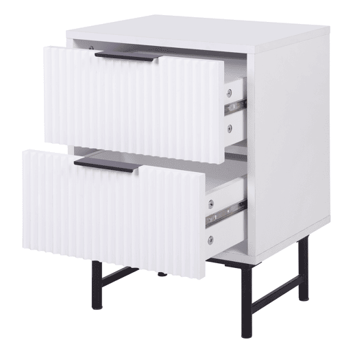 Mesa de cabeceira YLVA com 2 gavetas branca