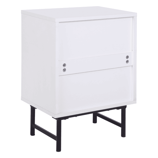 Mesa de cabeceira YLVA com 2 gavetas branca