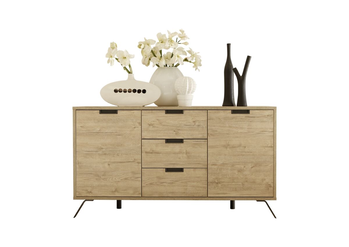 Aparador con 2 puertas color roble PALMA