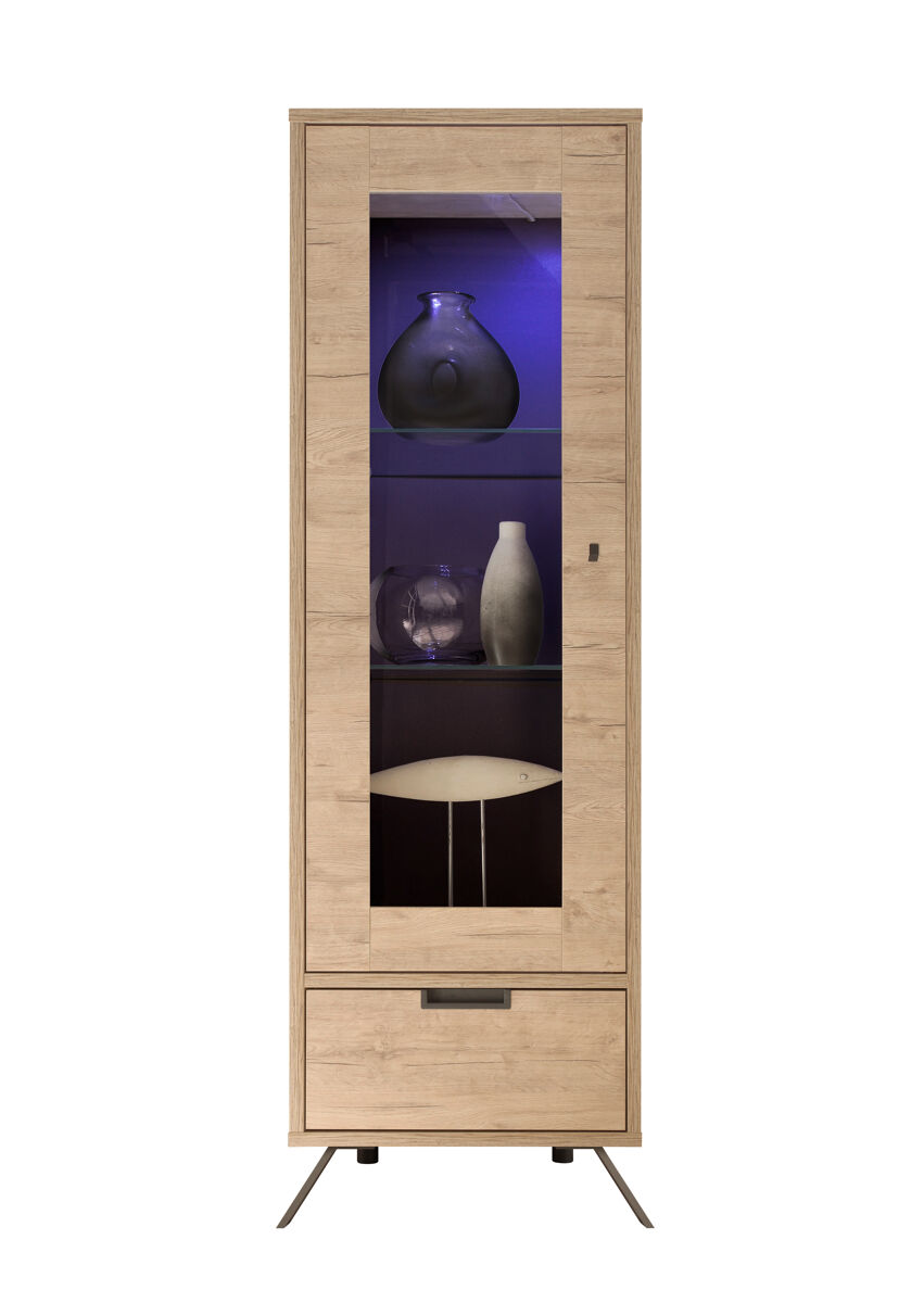Vitrina con 1 puerta y 1 cajón PALMA