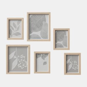 Conjunto de molduras FLORA 6 peças cor natural