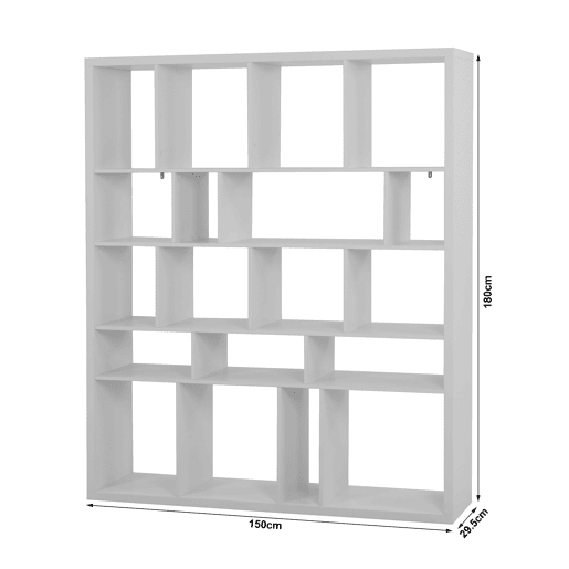 Estante com 19 aberturas SHINE cor branco