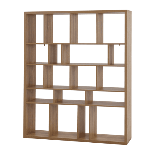 Estante com 19 aberturas SHINE cor carvalho