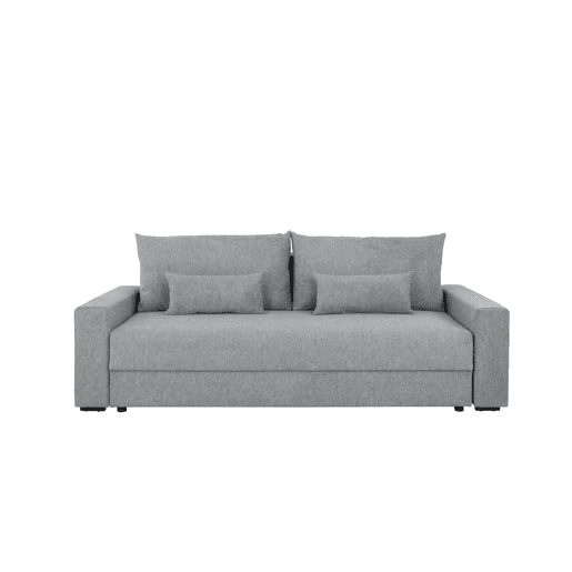 Sofá-cama PIA 3 lugares com arca cinzento