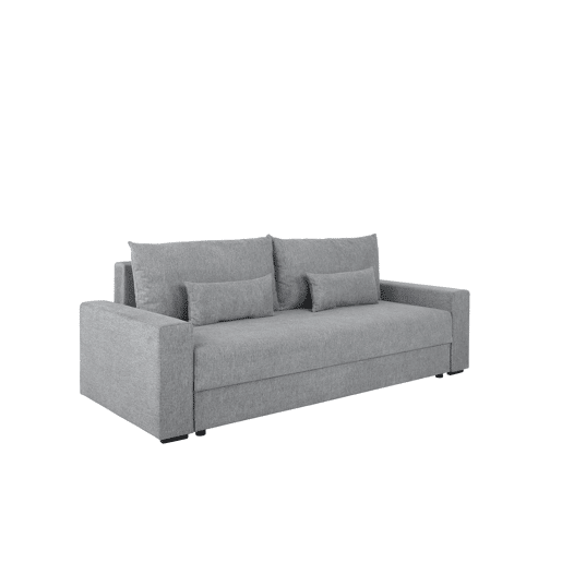 Sofá-cama PIA 3 lugares com arca cinzento