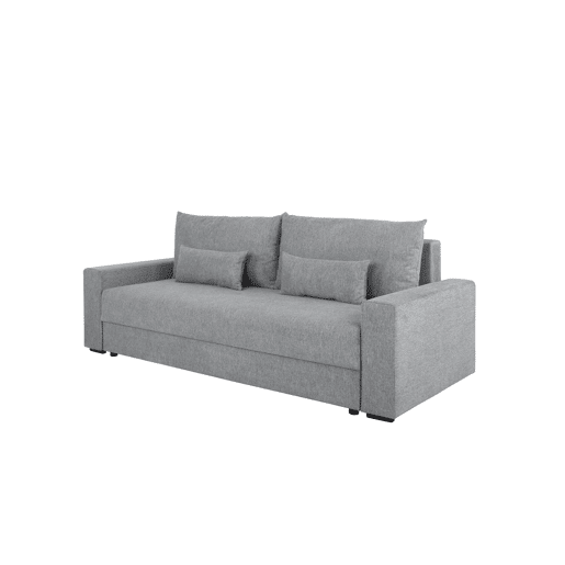 Sofá-cama PIA 3 lugares com arca cinzento