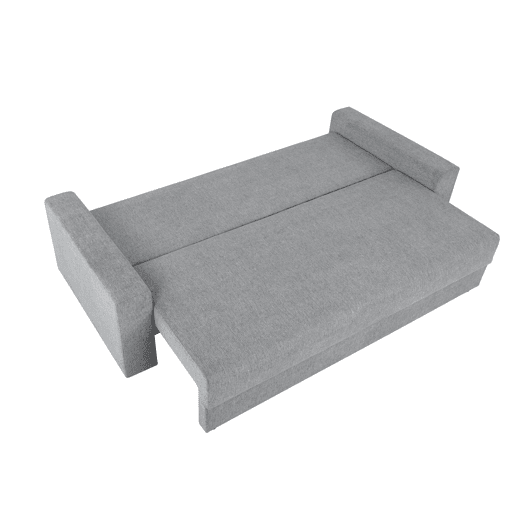 Sofá-cama PIA 3 lugares com arca cinzento