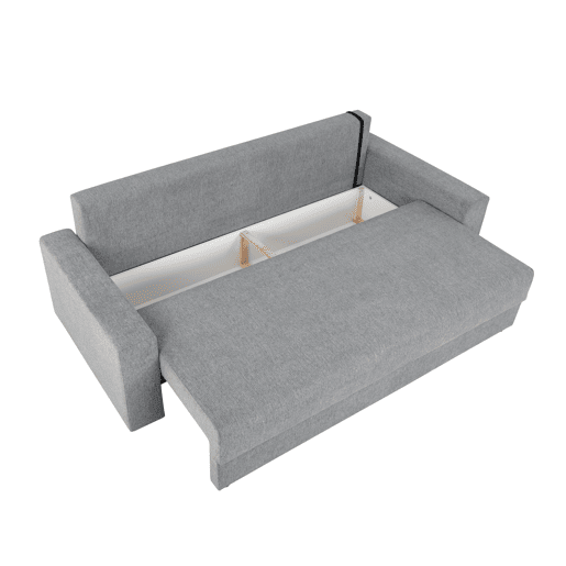 Sofá-cama PIA 3 lugares com arca cinzento