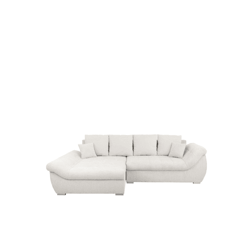 Chaise longue com cama e arca EDEN esquerda 4 lugares branco