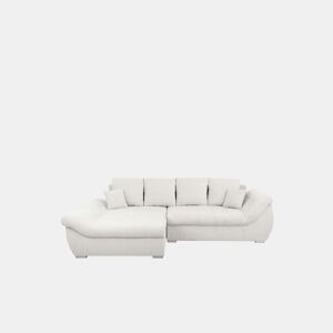 Chaise longue com cama e arca EDEN esquerda 4 lugares branco