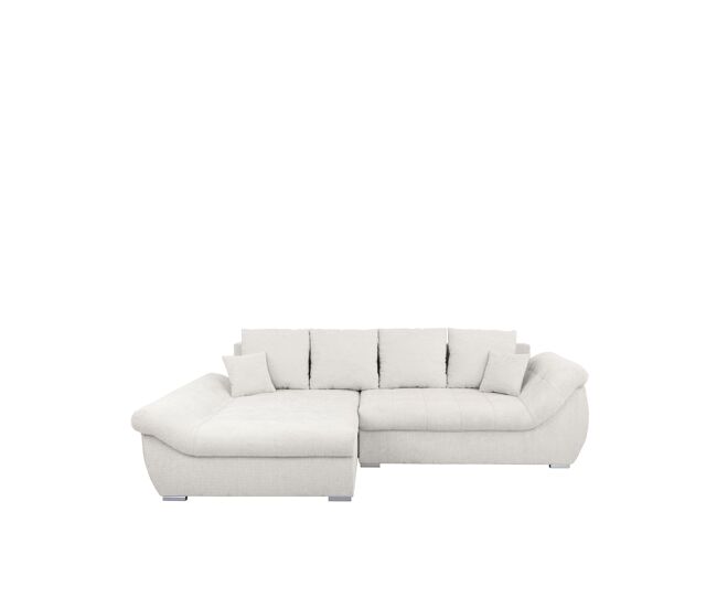 Chaise longue con cama y arcón EDEN izquierda 4 plazas blanco