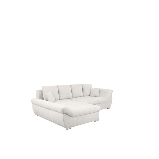 Chaise longue com cama e arca EDEN esquerda 4 lugares branco