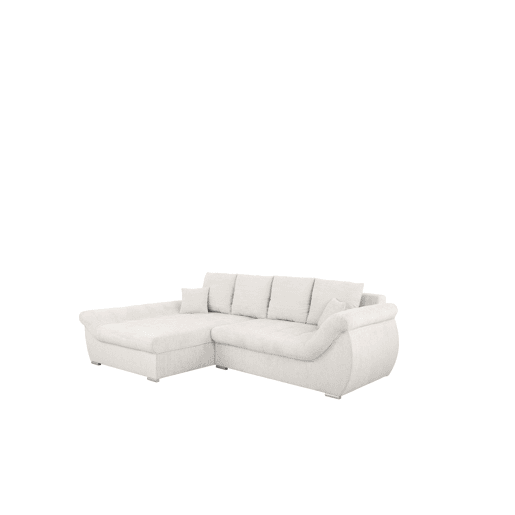 Chaise longue com cama e arca EDEN esquerda 4 lugares branco