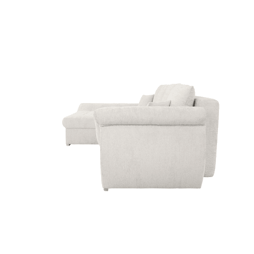 Chaise longue com cama e arca EDEN esquerda 4 lugares branco
