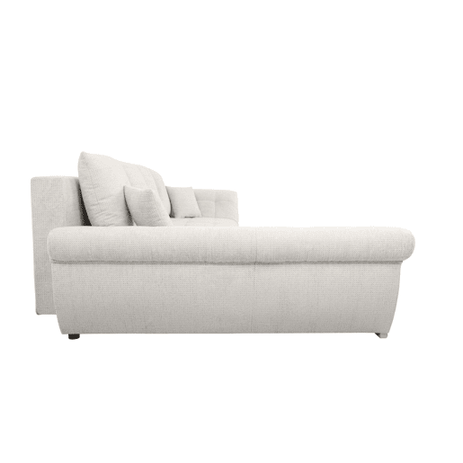 Chaise longue com cama e arca EDEN esquerda 4 lugares branco