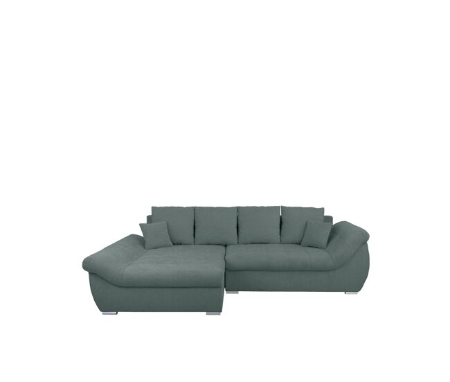 Chaise longue con cama y arcón EDEN izquierda 4 plazas verde