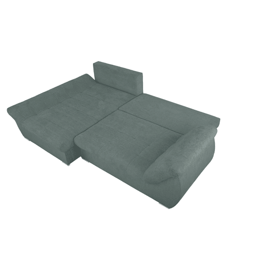 Chaise longue com cama e arca EDEN esquerda 4 lugares verde