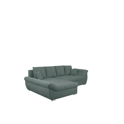 Chaise longue com cama e arca EDEN esquerda 4 lugares verde