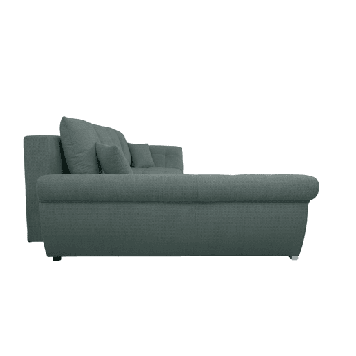 Chaise longue com cama e arca EDEN esquerda 4 lugares verde
