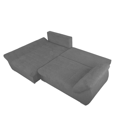 Chaise longue com cama e arca EDEN esquerda 4 lugares antracite