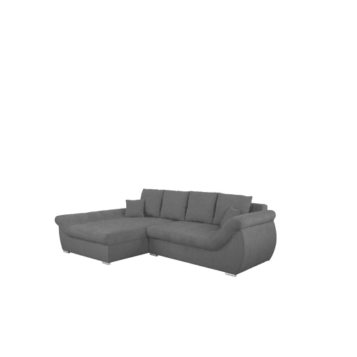 Chaise longue com cama e arca EDEN esquerda 4 lugares antracite